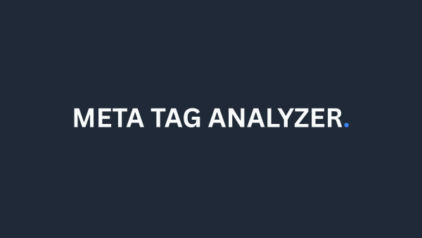 Meta Tag Analyzer extracting SEO and Open Graph tags from HTML